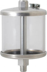 LDI Industries - 1 Outlet, Polymer Bowl, 147.9 mL No Flow Control Oil Reservoir - 1/8 NPTF Outlet, 2-1/2" Diam x 4-1/8" High, 60°C Max - Exact Tooling