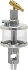 LDI Industries - 1 Outlet, Polymer Bowl, 18.5 mL Manual-Adjustable Oil Reservoir - 1/8 NPTF Outlet, 1-1/2" Diam x 4-9/16" High, 71.11°C Max - Exact Tooling