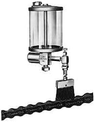 LDI Industries - 1 Outlet, Polymer Bowl, 1.89 L Electric-Adjustable Oil Reservoir - 5-1/2" Diam x 10-7/16" High, 121.1 (Nylon Brush), 60°C (Polymer) Max - Exact Tooling