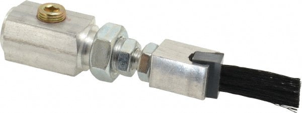 LDI Industries - 1/2" Long Brush, 1/2" Width/Diam, PTF Thread Oil Reservoir Lubrication Brushes - 1-5/32" Bristle Length, 250°F, 3" Length Under Mounting Thread, Straight Shank - Exact Tooling