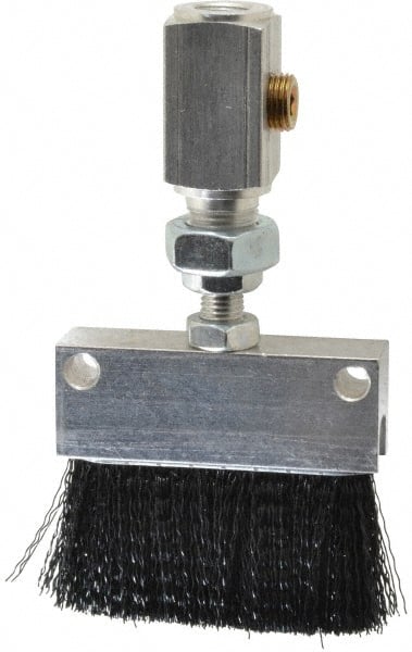 LDI Industries - 2-1/4" Long Brush, 2-1/4" Width/Diam, PTF Thread Oil Reservoir Lubrication Brushes - 1-5/32" Bristle Length, 250°F, 3" Length Under Mounting Thread, Straight Shank - Exact Tooling