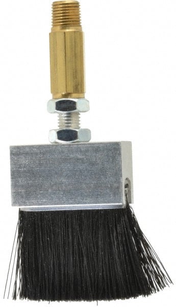 LDI Industries - 1-1/2" Long Brush, 1-1/2" Width/Diam, PTF Thread Oil Reservoir Lubrication Brushes - 1-5/32" Bristle Length, 250°F, 2-3/8" Length Under Mounting Thread, Straight Shank - Exact Tooling