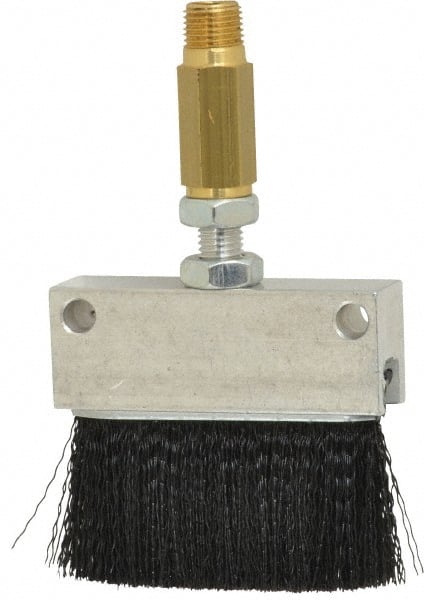 LDI Industries - 2-1/4" Long Brush, 2-1/4" Width/Diam, PTF Thread Oil Reservoir Lubrication Brushes - 1-5/32" Bristle Length, 250°F, 2-3/8" Length Under Mounting Thread, Straight Shank - Exact Tooling