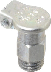 Gits - 1/4-32 Thread, Steel, Zinc Plated, Threaded One Piece, Straight Oil Hole Cover - 11/16" Drive Diam, 5/32" Drive Length, 9/16" Overall Height, 5/32" Thread Length, UNEF Thread - Exact Tooling