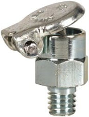 Gits - 10-32 Thread, Steel, Zinc Plated, Threaded One Piece, Straight Oil Hole Cover - 3/4" Drive Diam, 3/16" Drive Length, 9/16" Overall Height, 3/16" Thread Length, UNF Thread - Exact Tooling