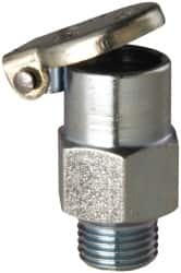 Gits - 5/16-32 Thread, Steel, Zinc Plated, Threaded One Piece, Straight Oil Hole Cover - 13/16" Drive Diam, 1/4" Drive Length, 27/32" Overall Height, 1/4" Thread Length, UNEF Thread - Exact Tooling