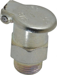 Gits - 1/8-27 Thread, Steel, Zinc Plated, Threaded One Piece, Straight Oil Hole Cover - 29/32" Drive Diam, 9/32" Drive Length, 7/8" Overall Height, 9/32" Thread Length, NPT Thread - Exact Tooling