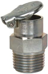 Gits - 1/2-14 Thread, Steel, Zinc Plated, Threaded One Piece, Straight Oil Hole Cover - 1-7/16" Drive Diam, 9/16" Drive Length, 1-7/16" Overall Height, 9/16" Thread Length, NPT Thread - Exact Tooling