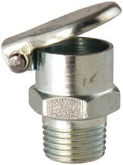 Gits - 1/8-27 Thread, Steel, Zinc Plated, Threaded One Piece, Low-Clearance Straight Oil Hole Cover - 29/32" Drive Diam, 9/32" Drive Length, 23/32" Overall Height, 9/32" Thread Length, NPT Thread - Exact Tooling