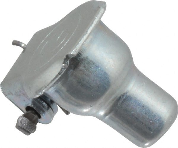 Gits - Steel, Zinc Plated, Shoulder Drive One Piece, Straight Oil Hole Cover - 0.190-0.193" Drive Diam, 3/16" Drive-In Hole Diam, 7/32" Drive Length, 15/32" Overall Height - Exact Tooling