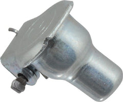 Gits - Steel, Zinc Plated, Shoulder Drive One Piece, Straight Oil Hole Cover - 0.190-0.193" Drive Diam, 3/16" Drive-In Hole Diam, 7/32" Drive Length, 15/32" Overall Height - Exact Tooling