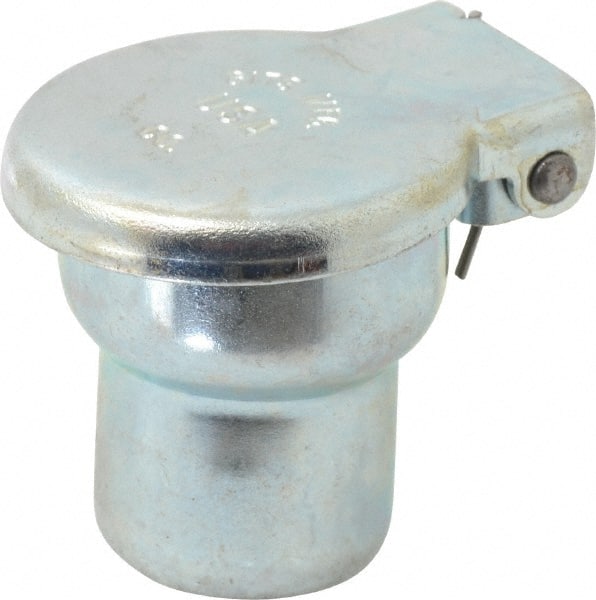 Gits - Steel, Zinc Plated, Shoulder Drive One Piece, Straight Oil Hole Cover - 0.753-0.755" Drive Diam, 3/4" Drive-In Hole Diam, 9/16" Drive Length, 1-3/16" Overall Height - Exact Tooling