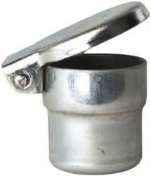Gits - Steel, Zinc Plated, Shoulder Drive One Piece, Straight Oil Hole Cover - 0.878-0.880" Drive Diam, 7/8" Drive-In Hole Diam, 1/2" Drive Length, 1-1/16" Overall Height - Exact Tooling