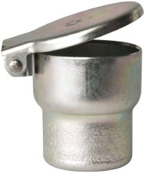 Gits - Steel, Zinc Plated, Shoulder Drive One Piece, Straight Oil Hole Cover - 1.003-1.005" Drive Diam, 1" Drive-In Hole Diam, 19/32" Drive Length, 1-5/16" Overall Height - Exact Tooling