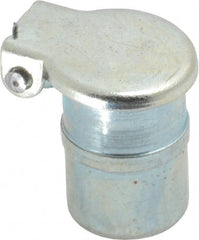 Gits - Steel, Zinc Plated, Beaded Drive One Piece, Straight Oil Hole Cover - 0.441-0.443" Drive Diam, 7/16" Drive-In Hole Diam, 5/16" Drive Length, 11/16" Overall Height - Exact Tooling