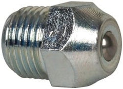 Gits - 1/8-27 Thread, Brass, Zinc Plated, Threaded One Piece, Ball Valve Oil Hole Cover - 17/32" Drive Diam, 9/16" Overall Height, 1/4" Thread Length, NPT Thread - Exact Tooling