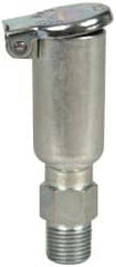 Gits - 3/32 Ounce Capacity, 1/8-27 Thread, Steel, Zinc Plated, Straight with Hex Body, Oil Cup - 2" High, 3/8" Thread Length, Wick Feed - Exact Tooling