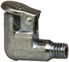 Gits - 10-32 Thread, Die Cast Zinc, Zinc Plated, Threaded One Piece, Elbow Oil Hole Cover - 5/32" Drive Diam, 3/4" Drive Length, 19/32" Overall Height, 5/32" Thread Length, UNF Thread - Exact Tooling