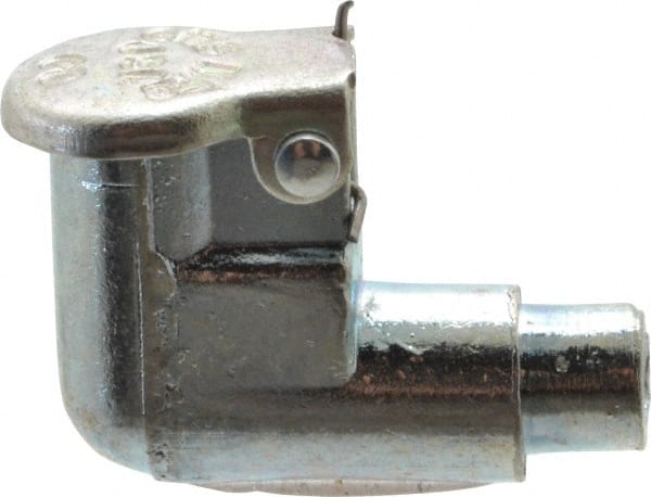 Gits - Die Cast Zinc, Zinc Plated, Plain Drive One Piece, Elbow Oil Hole Cover - 0.190-0.192" Drive Diam, 3/16" Drive-In Hole Diam, 5/32" Drive Length, 3/4" Overall Height - Exact Tooling