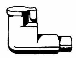 Gits - Die Cast Zinc, Zinc Plated, Plain Drive One Piece, Elbow Oil Hole Cover - 0.378-0.380" Drive Diam, 3/8" Drive-In Hole Diam, 9/32" Drive Length, 25/32" Overall Height - Exact Tooling