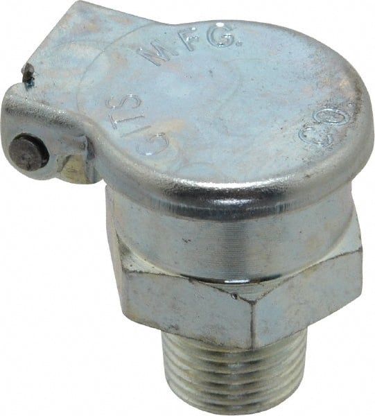 Gits - 3/64 Ounce Capacity, 1/8-27 Thread, Steel, Zinc Plated, Hexagon Body Oil Cup - 15/16" High, 7/16" Thread Length, Gravity Feed - Exact Tooling