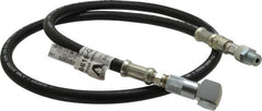 Alemite - 5-1/2' Long, Grease Gun Hose & Coupler Assembly - Includes Check Valve & Swivel - Exact Tooling