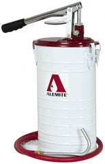 Alemite - Oil & Grease Lubrication 1 Strokes/oz Flow Steel, Aluminum & Stainless Steel Lever Hand Pump - For 25 Lb Container - Exact Tooling