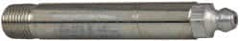 Alemite - Straight Head Angle, 1/8 PTF Carbon Steel Standard Grease Fitting - 3/8" Hex, 2-5/8" Overall Height, 2-3/16" Shank Length, 10,000 Operating psi, Zinc Plated Finish - Exact Tooling