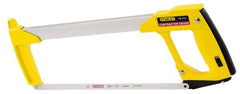 Stanley - 12" Hacksaw - 4-1/2" Throat Depth, Contoured Aluminum D-Style Handle - Exact Tooling