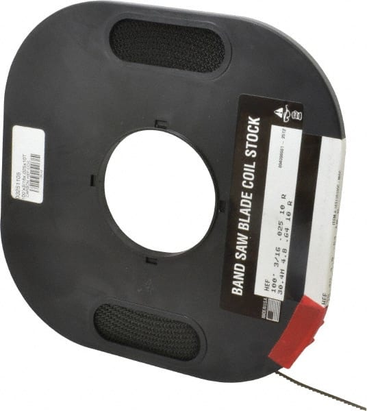 M.K. MORSE - 3/16" x 100' x 0.025" Carbon Steel Band Saw Blade Coil Stock - 10 TPI, Toothed Edge, Raker Set, Flexible Back, Constant Pitch, - Exact Tooling