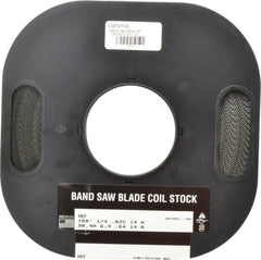 M.K. MORSE - 1/4" x 100' x 0.025" Carbon Steel Band Saw Blade Coil Stock - 14 TPI, Toothed Edge, Raker Set, Flexible Back, Constant Pitch, - Exact Tooling