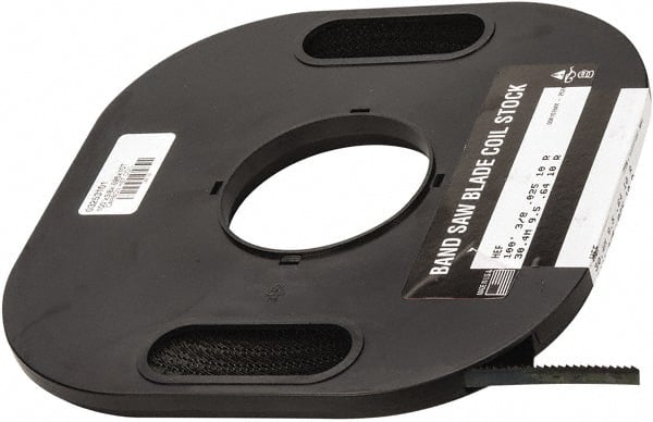M.K. MORSE - 3/8" x 100' x 0.025" Carbon Steel Band Saw Blade Coil Stock - 10 TPI, Toothed Edge, Raker Set, Flexible Back, Constant Pitch, - Exact Tooling