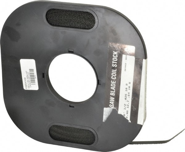 M.K. MORSE - 1/2" x 100' x 0.025" Carbon Steel Band Saw Blade Coil Stock - 10 TPI, Toothed Edge, Raker Set, Flexible Back, Constant Pitch, - Exact Tooling