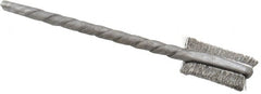 Osborn - 1/4" Diam Flat Steel Tube Brush - 0.003" Filament Diam, 9/16" Brush Length, 2-1/8" OAL, 3/32" Diam Shank - Exact Tooling