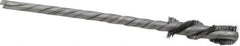 Osborn - 1/4" Diam Helical Steel Tube Brush - 0.005" Filament Diam, 1" Brush Length, 3-1/2" OAL, 1/8" Diam Shank - Exact Tooling