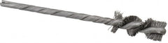 Osborn - 3/8" Diam Helical Steel Tube Brush - 0.008" Filament Diam, 1" Brush Length, 3-1/2" OAL, 1/8" Diam Shank - Exact Tooling