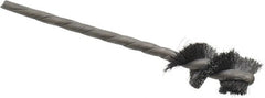 Osborn - 1/2" Diam Helical Steel Tube Brush - 0.005" Filament Diam, 1" Brush Length, 3-1/2" OAL, 1/8" Diam Shank - Exact Tooling