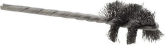 Osborn - 3/4" Diam Helical Steel Tube Brush - 0.008" Filament Diam, 1" Brush Length, 3-1/2" OAL, 1/8" Diam Shank - Exact Tooling