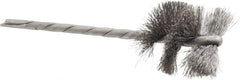 Osborn - 1" Diam Helical Steel Tube Brush - 0.005" Filament Diam, 1" Brush Length, 3-1/2" OAL, 1/8" Diam Shank - Exact Tooling