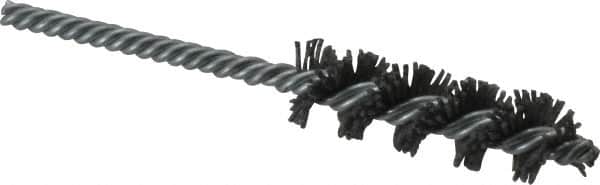 Osborn - 3/4" Diam Helical Nylon Tube Brush - 2-1/2" Brush Length, 5" OAL, 0.168" Diam Shank - Exact Tooling