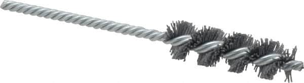 Osborn - 5/8" Diam Helical Nylon Tube Brush - 2" Brush Length, 5" OAL, 0.208" Diam Shank - Exact Tooling