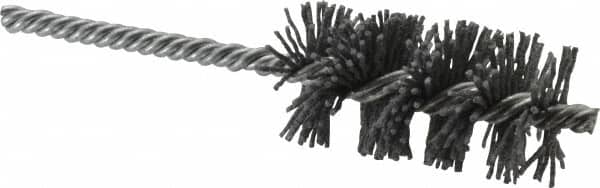 Osborn - 1-1/4" Diam Helical Nylon Tube Brush - 2-1/2" Brush Length, 5-1/2" OAL, 1/4" Diam Shank - Exact Tooling