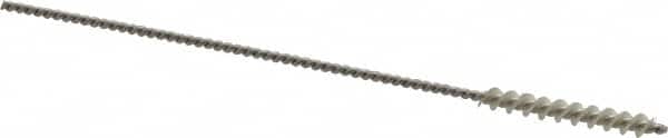Osborn - 0.075" Diam Helical Nylon Tube Brush - 3/4" Brush Length, 4" OAL, 0.031" Diam Shank - Exact Tooling
