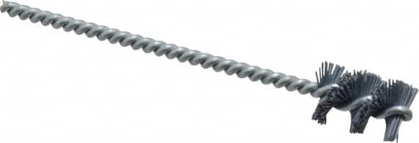 Osborn - 0.64" Diam Helical Nylon Tube Brush - 1" Brush Length, 5" OAL, 0.169" Diam Shank - Exact Tooling