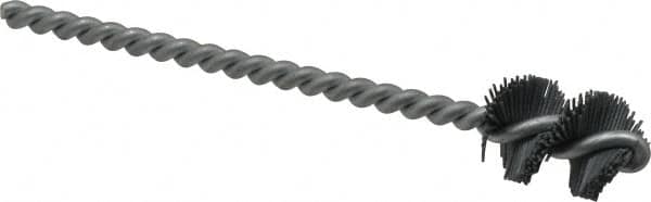 Osborn - 0.765" Diam Helical Nylon Tube Brush - 1" Brush Length, 5" OAL, 0.228" Diam Shank - Exact Tooling