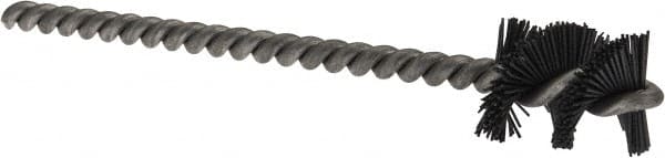 Osborn - 0.765" Diam Helical Nylon Tube Brush - 1" Brush Length, 5" OAL, 0.228" Diam Shank - Exact Tooling