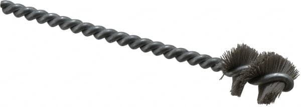 Osborn - 0.765" Diam Helical Nylon Tube Brush - 1" Brush Length, 5" OAL, 0.228" Diam Shank - Exact Tooling