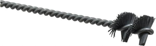 Osborn - 0.89" Diam Helical Nylon Tube Brush - 1" Brush Length, 5" OAL, 0.228" Diam Shank - Exact Tooling