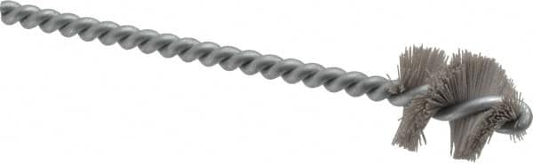 Osborn - 0.89" Diam Helical Nylon Tube Brush - 1" Brush Length, 5" OAL, 0.228" Diam Shank - Exact Tooling