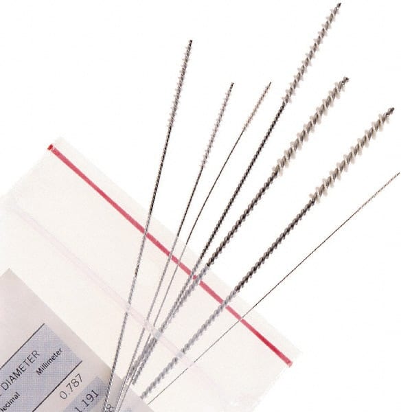 Osborn - 6 Piece, 0.050 to 0.135" Diam, Power Tube Brush Set - Super Fine Grade, Silicon Carbide Abrasive, Nylon Fill - Exact Tooling